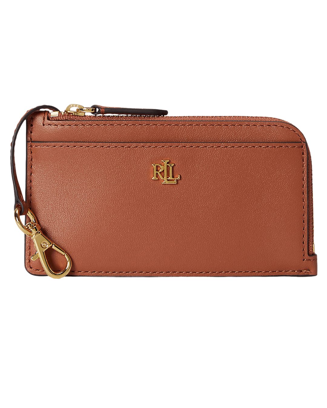 Lauren Wallets ONE Lauren Red Lauren Leather L-Zip Card Case Red