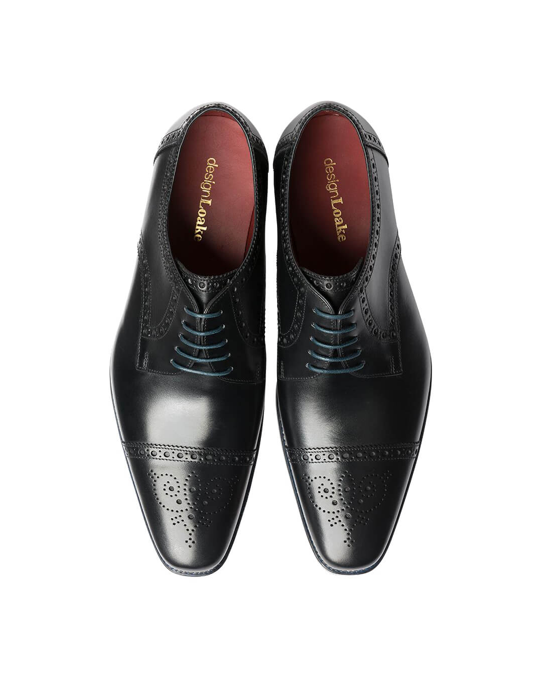 Loake Shoes Loake Black Foley Derby Brogued Shoes