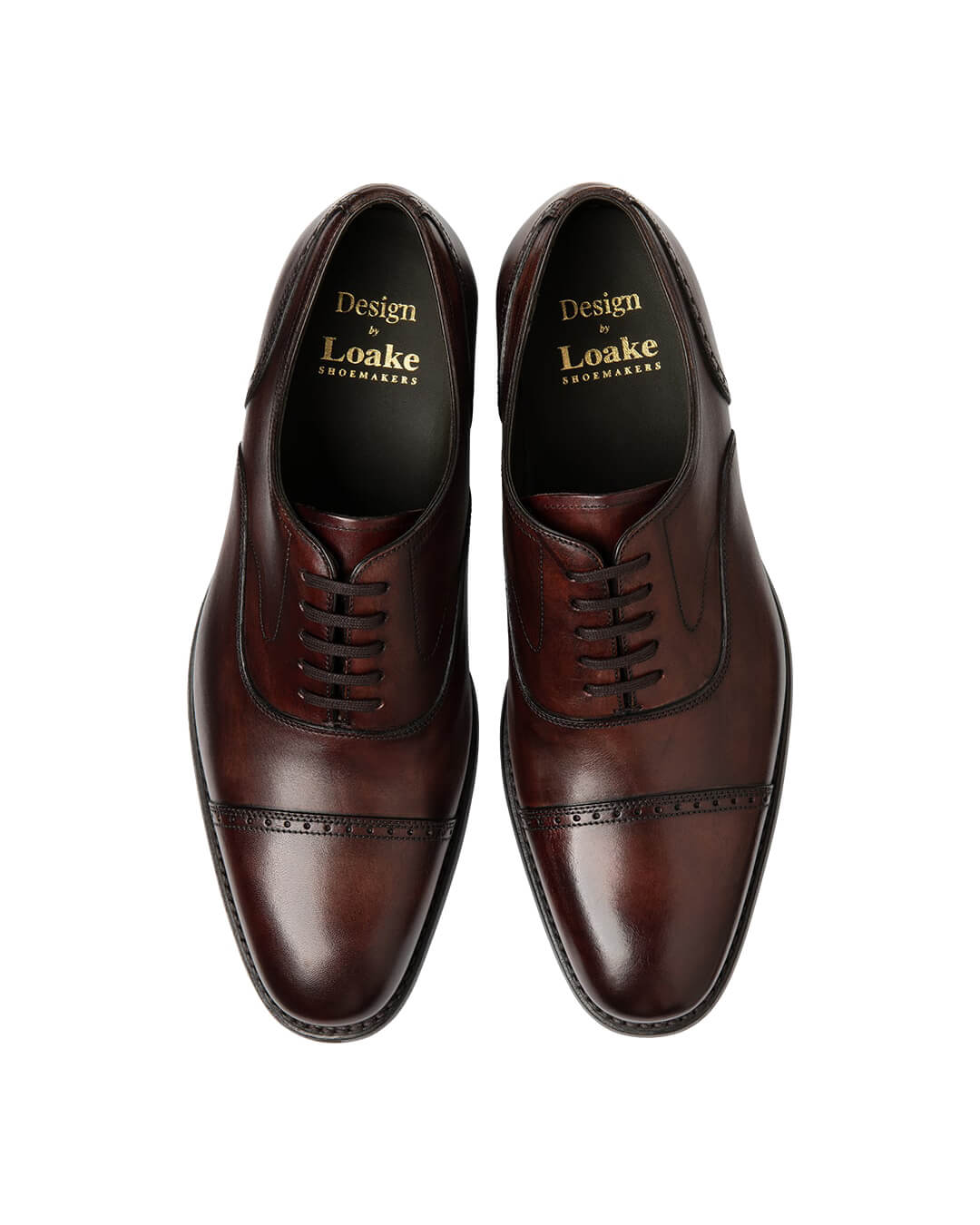 Loake Shoes Loake Burgundy Hughes Oxford Brogued Shoes