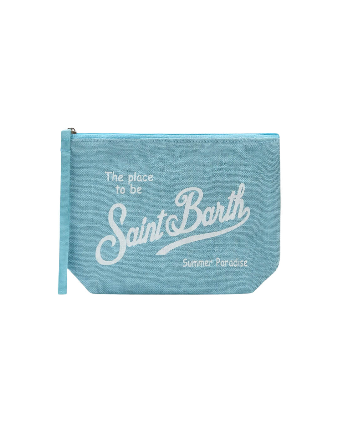 MC2 Saint Barth Bags ONE ALINE LIGHT BLUE  LINEN POCHETTE