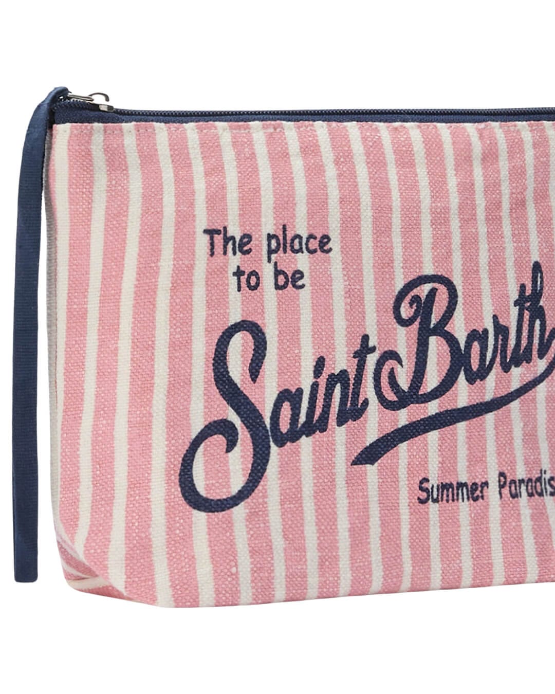 MC2 Saint Barth Bags ONE ALINE RED STRIPES LINEN POCHETTE