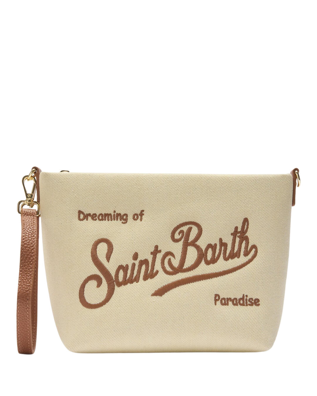 MC2 Saint Barth Bags ONE MC2  Aline Bag Pochette Canvas Grain Leather 1019 Emb 01517l