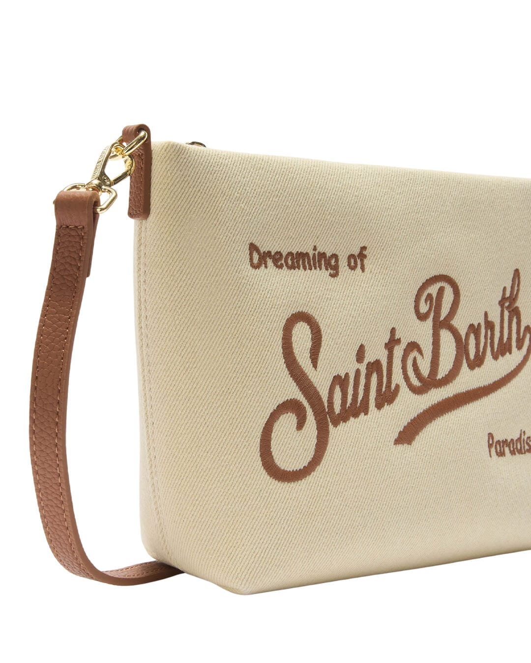 MC2 Saint Barth Bags ONE MC2  Aline Bag Pochette Canvas Grain Leather 1019 Emb 01517l