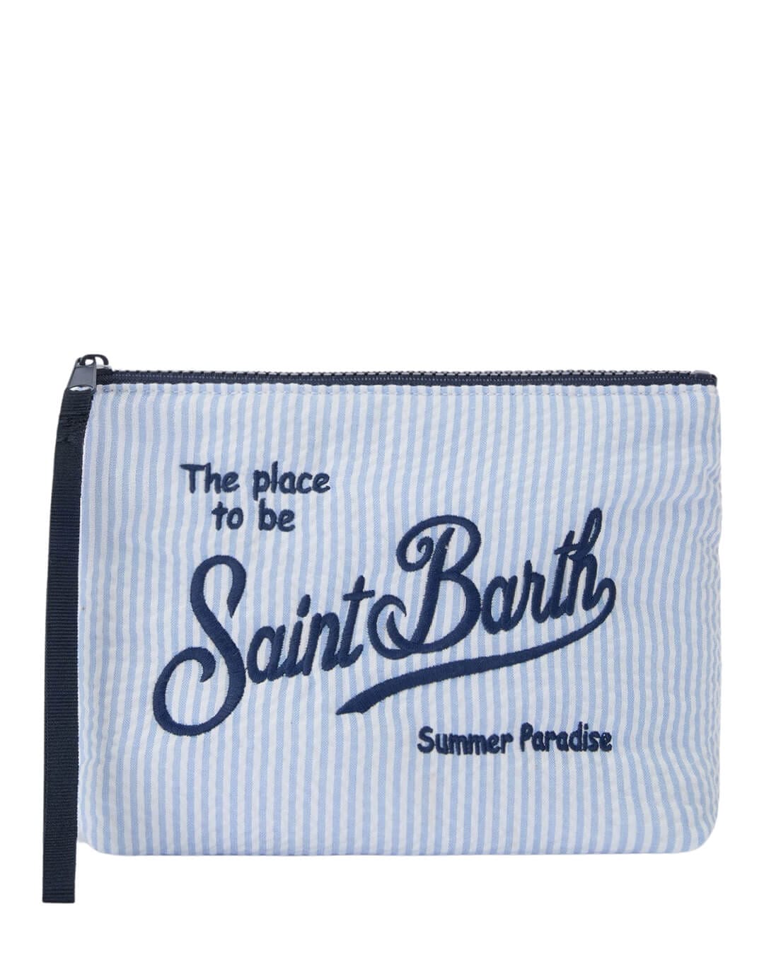MC2 Saint Barth Bags ONE MC2 Aline Seersucker Pochette Stripes 31 Emb 00361l