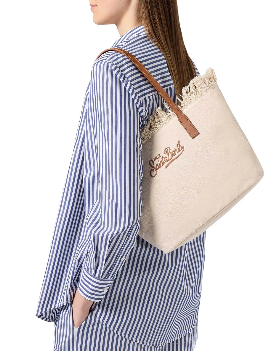 MC2 Saint Barth Bags ONE MC2 City Bag Mid Fringe Canvas