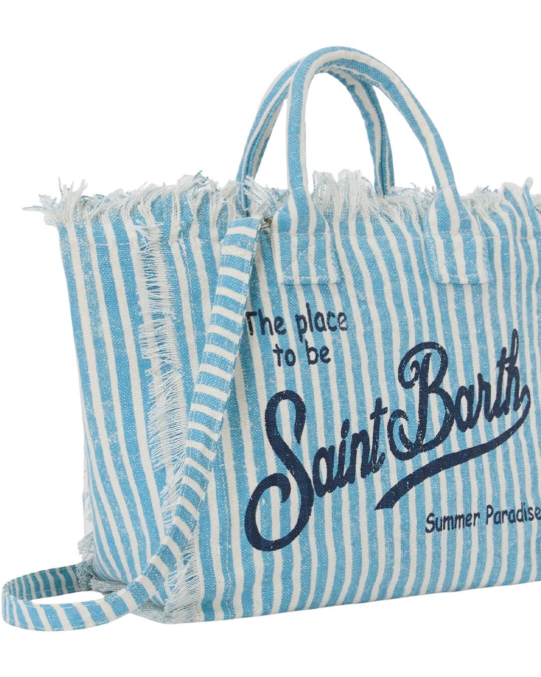 MC2 Saint Barth Bags ONE MC2 COLETTE BLUE LINEN HAND BAG