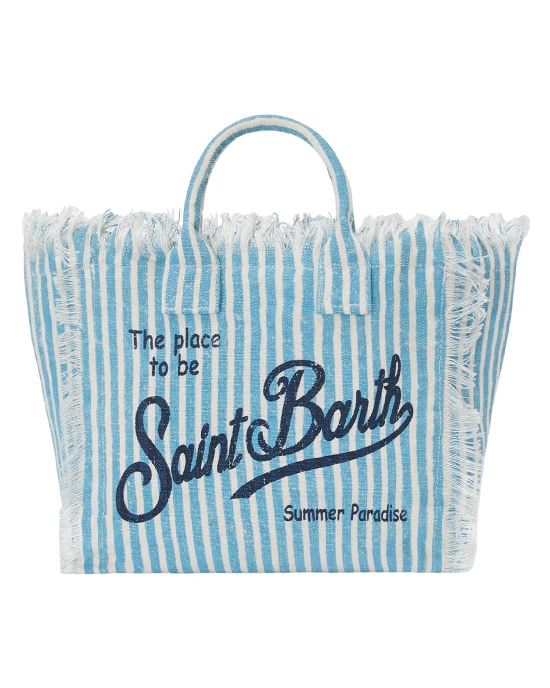 MC2 Saint Barth Bags ONE MC2 COLETTE BLUE LINEN HAND BAG