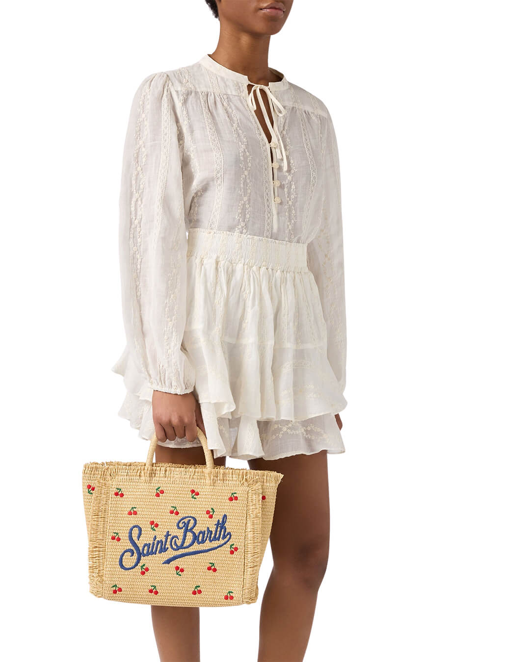 MC2 Saint Barth Bags ONE MC2 COLETTE CHERRY  STRAW N HAND BAG