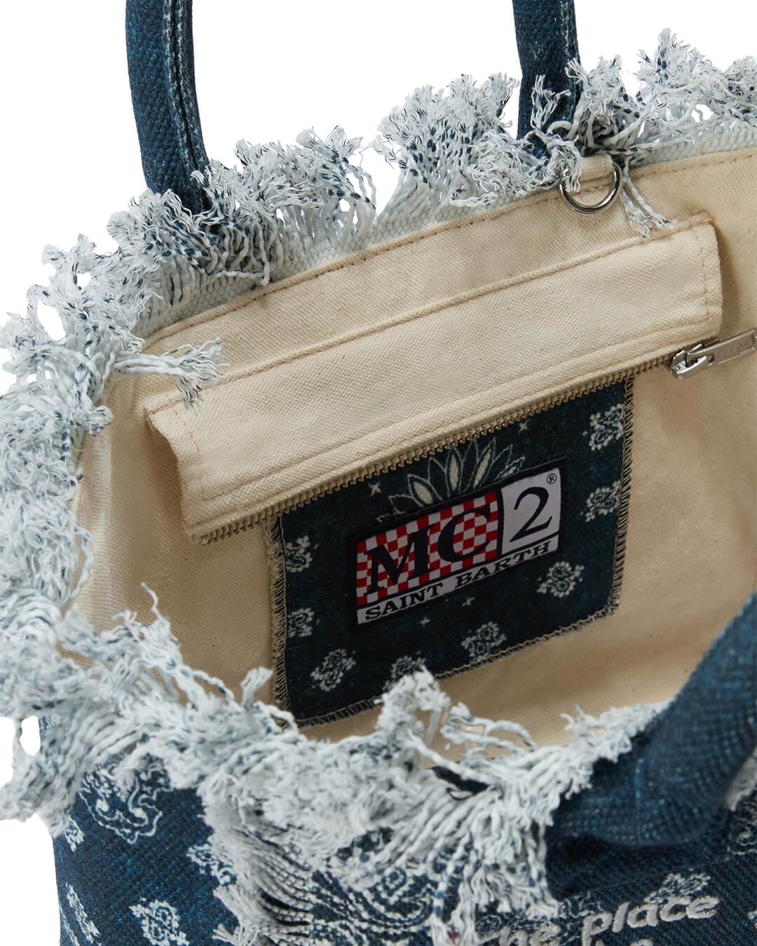 MC2 Saint Barth Bags ONE MC2 Colette Hand Bag With Strap Bandanna Round Den Emb 09488l