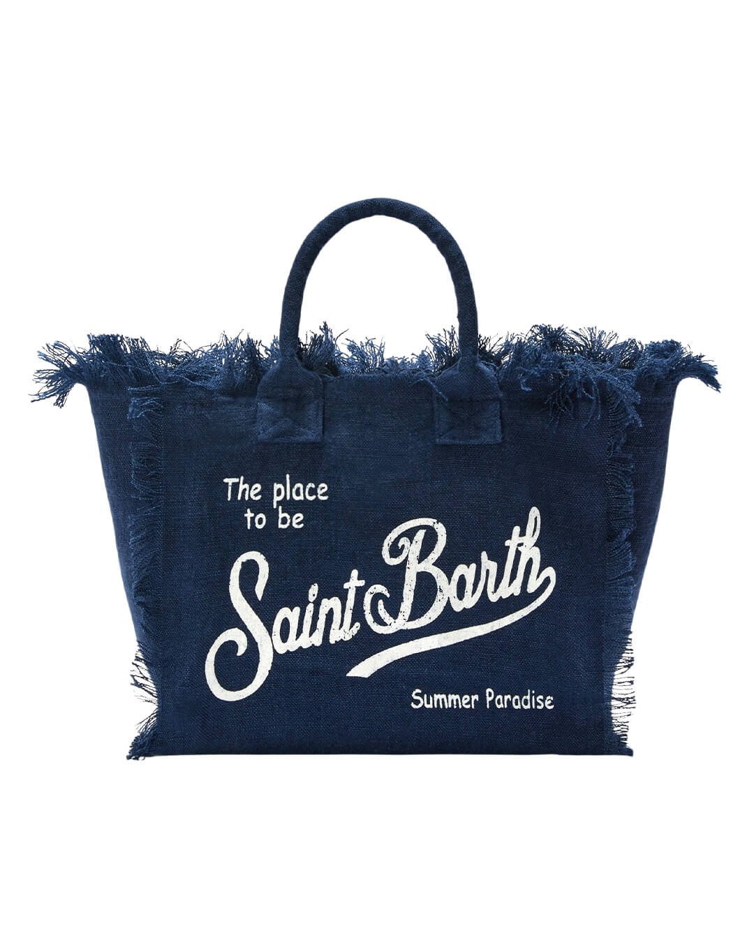 MC2 Saint Barth Bags ONE MC2 Colette Linen Hand Bag With Strap Linen 61 Blue Navy