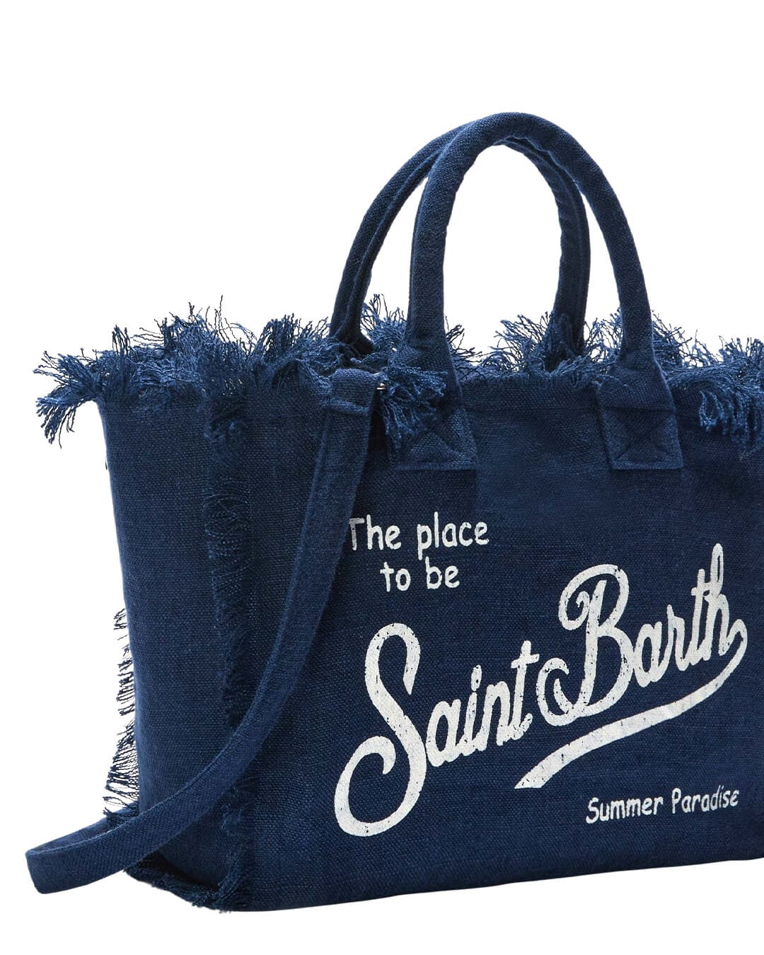 MC2 Saint Barth Bags ONE MC2 Colette Linen Hand Bag With Strap Linen 61 Blue Navy