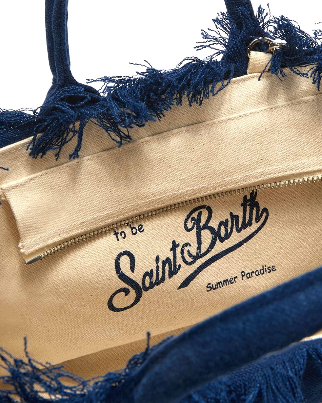MC2 Saint Barth Bags ONE MC2 Colette Linen Hand Bag With Strap Linen 61 Blue Navy