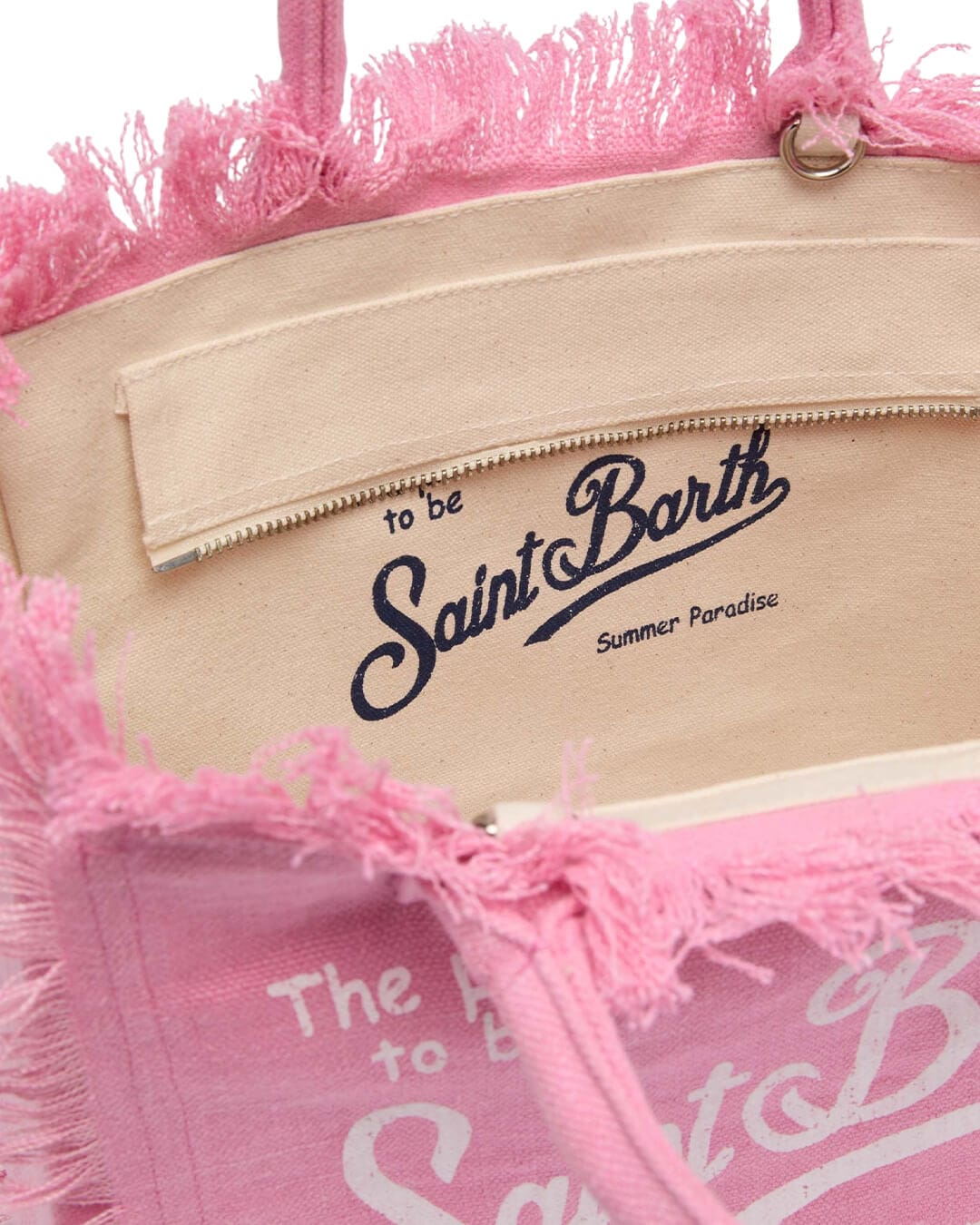 MC2 Saint Barth Bags ONE MC2 COLETTE PINK LINEN HAND BAG