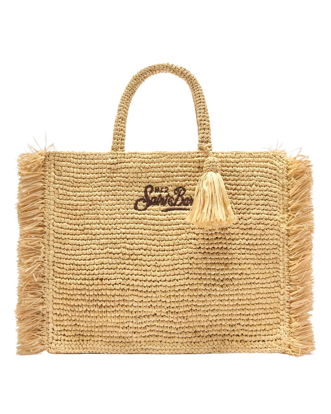 MC2 Saint Barth Bags ONE MC2 Colette Raffia Fringes Hand Bag With Strap Essential