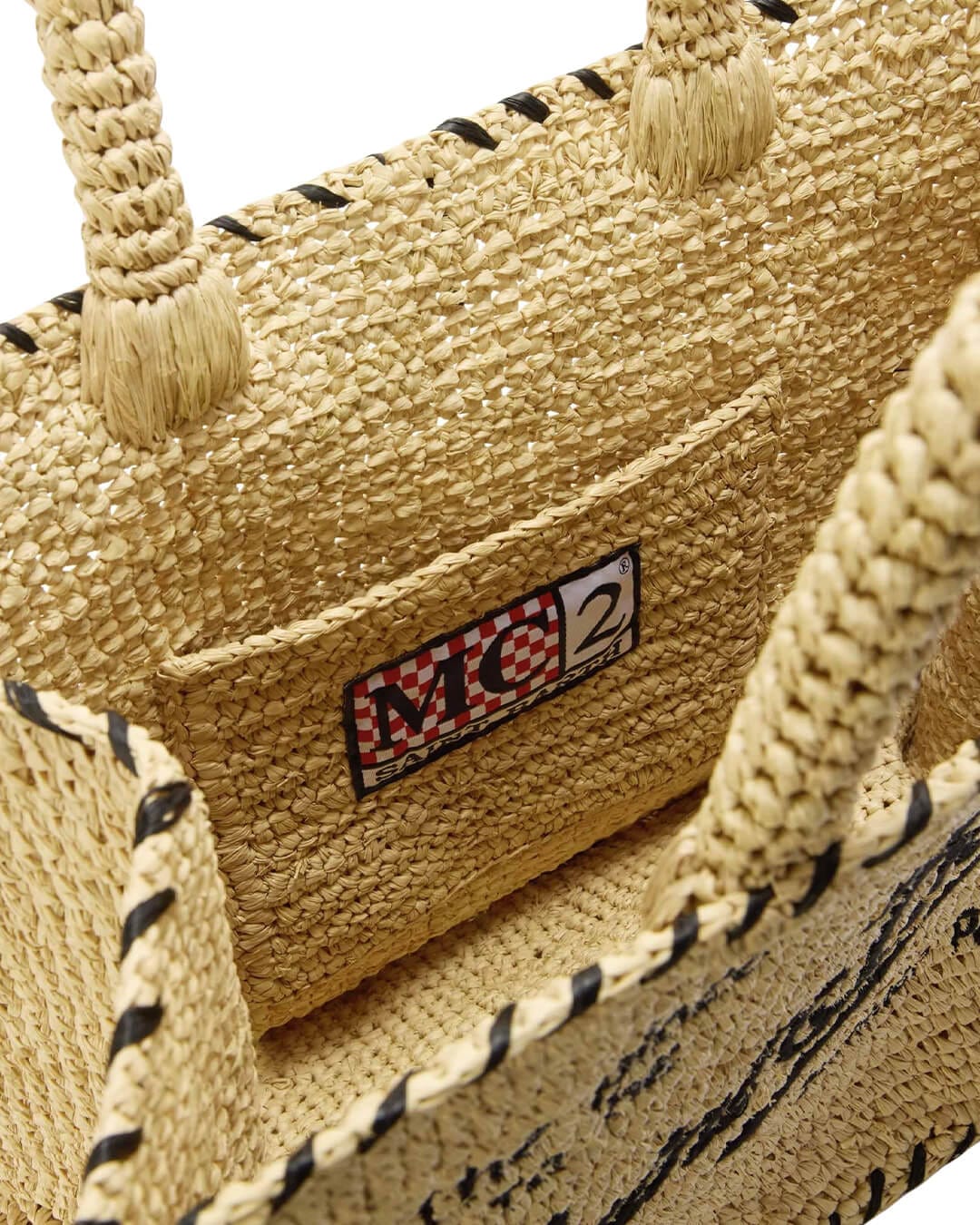 MC2 Saint Barth Bags ONE MC2 Colette Raffia Hand Bag With Strap Border