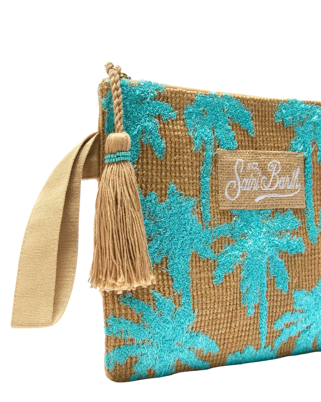MC2 Saint Barth Bags ONE MC2  Jute Pouch Terry Palms