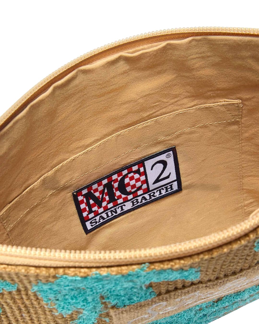 MC2 Saint Barth Bags ONE MC2  Jute Pouch Terry Palms
