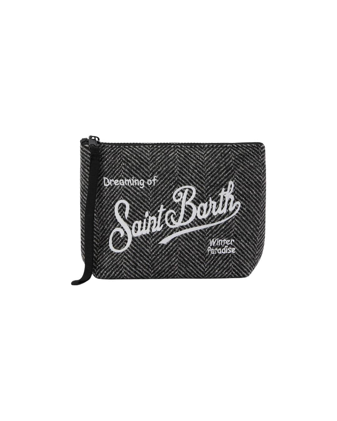 MC2 Saint Barth Bags ONE MC2 Saint Barth Aline Wool Pochette Herringbone 0015 Emb 00298I