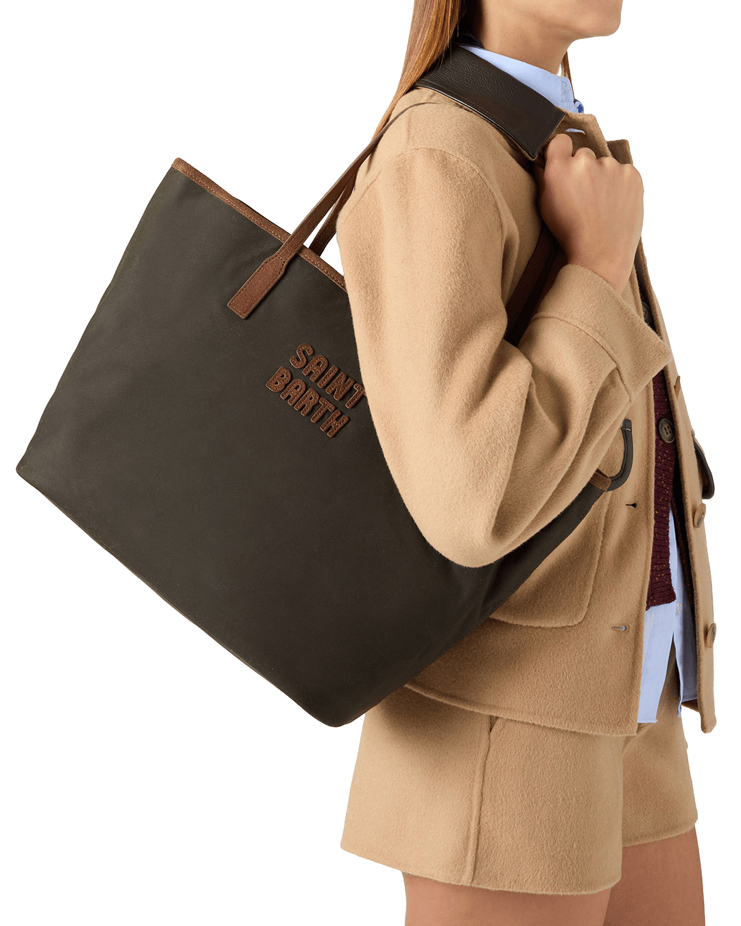 Mc2 Saint Barth Bags ONE MC2 Saint Barth Olive City Wax Shoulder Bag