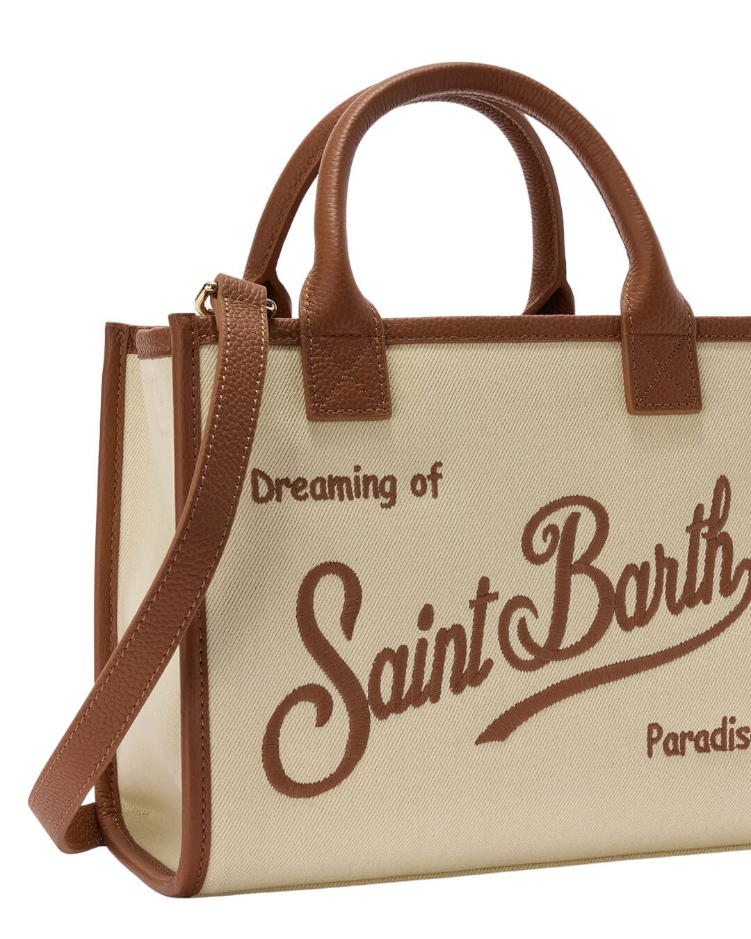 MC2 Saint Barth Bags ONE MC2 Vanity Bag Midi Canvas Grain Leather