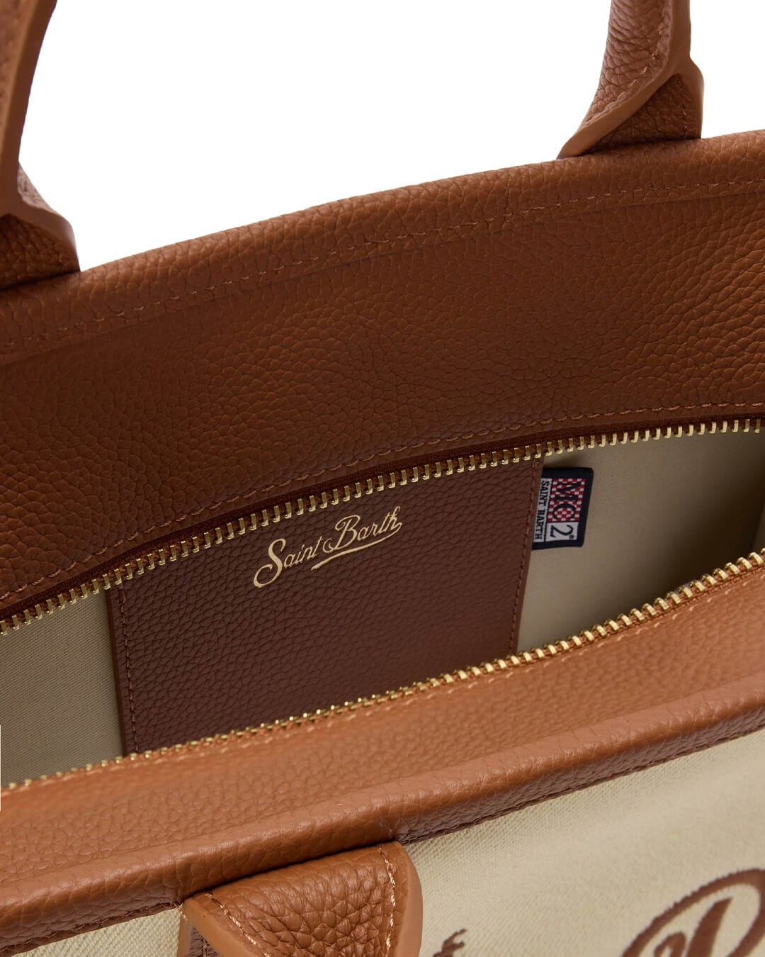 MC2 Saint Barth Bags ONE MC2 Vanity Bag Midi Canvas Grain Leather