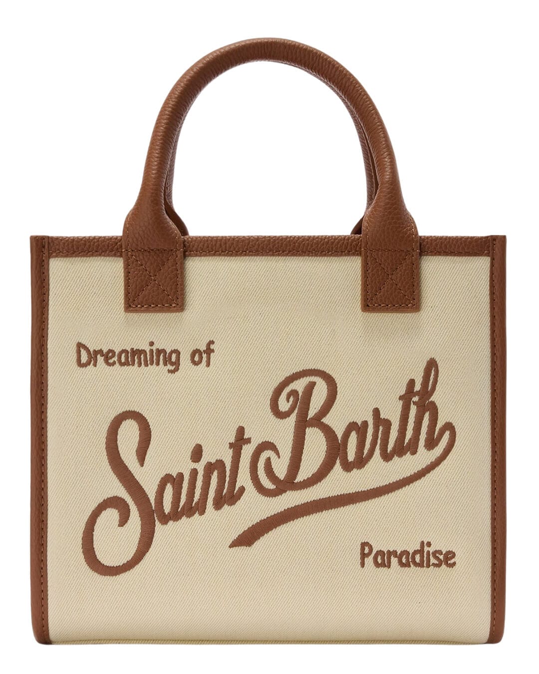 MC2 Saint Barth Bags ONE MC2 Vanity Bag Midi Canvas Grain Leather