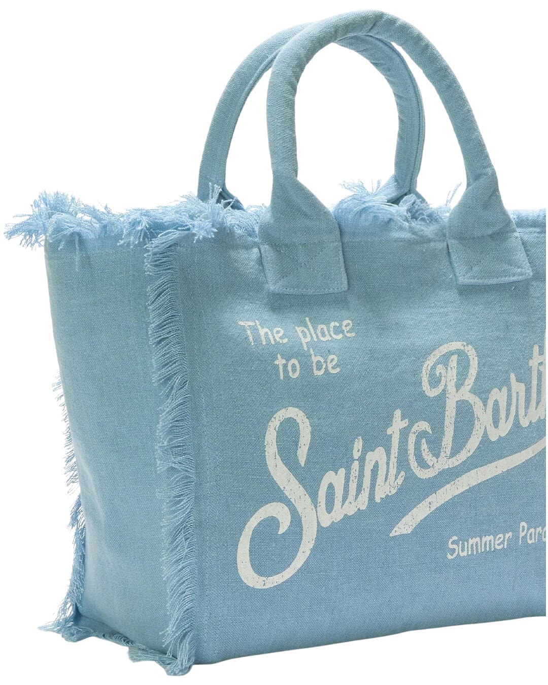 MC2 Saint Barth Bags ONE MC2 VANITY LIGHT BLUE LINEN BAG