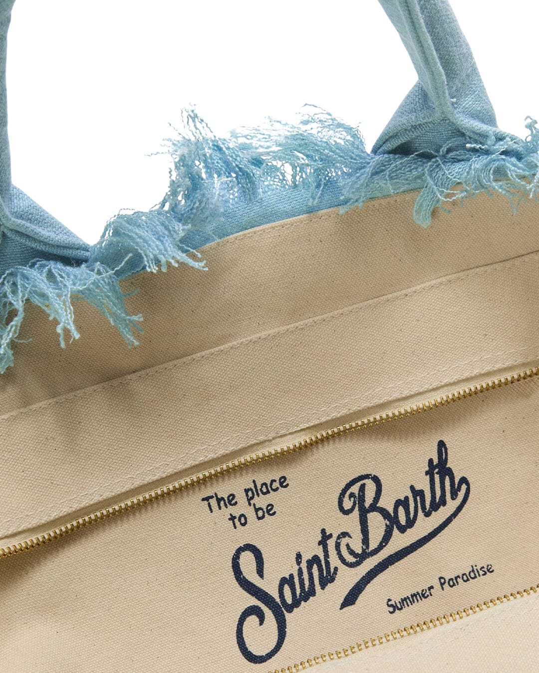MC2 Saint Barth Bags ONE MC2 VANITY LIGHT BLUE LINEN BAG