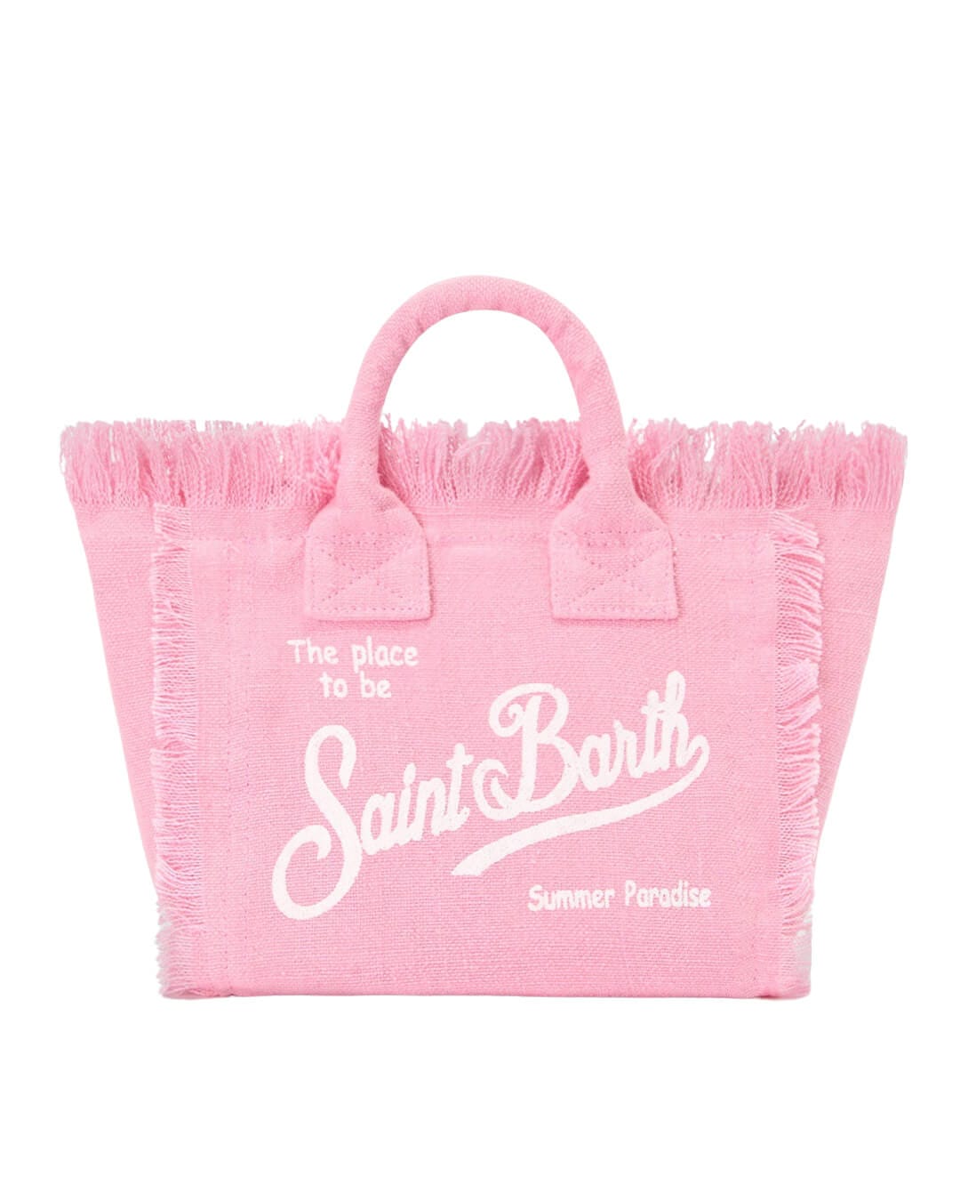 MC2 Saint Barth Bags ONE MC2 Vanity Mini Linen Small Bag With Strap Linen 21 Pink 00142l