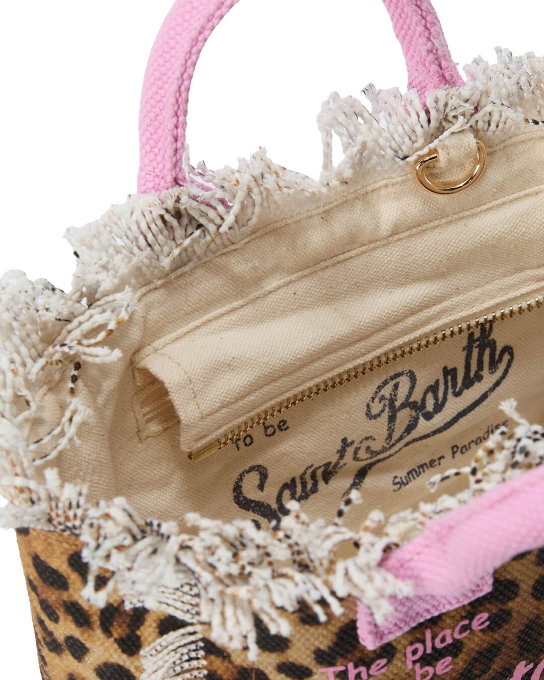 MC2 Saint Barth Bags ONE MC2 Vanity Mini Small Bag With Strap Sand Leopard 0021 02591l
