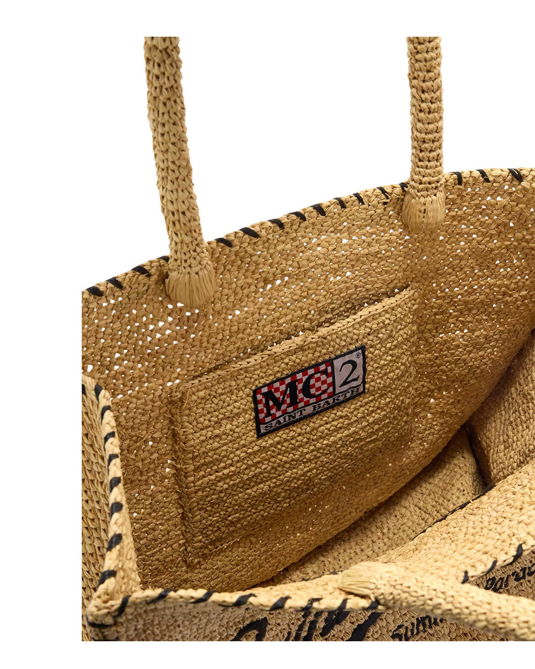 MC2 Saint Barth Bags ONE MC2 Vanity Raffia Border