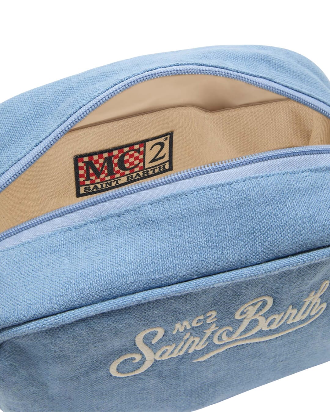 MC2 Saint Barth Bags ONE MC2 WESTWOOD DENIM LINEN POCHETTE