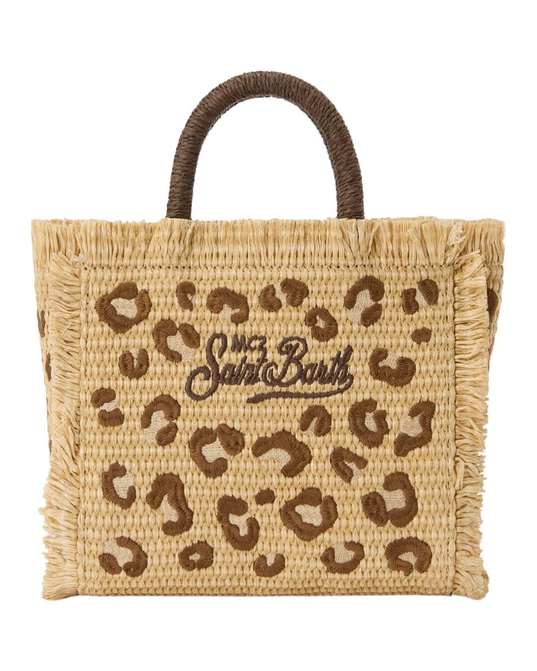 MC2 Saint Barth Bags ONE VANITY  LEOPARD MINI STRAW N SMALL BAG