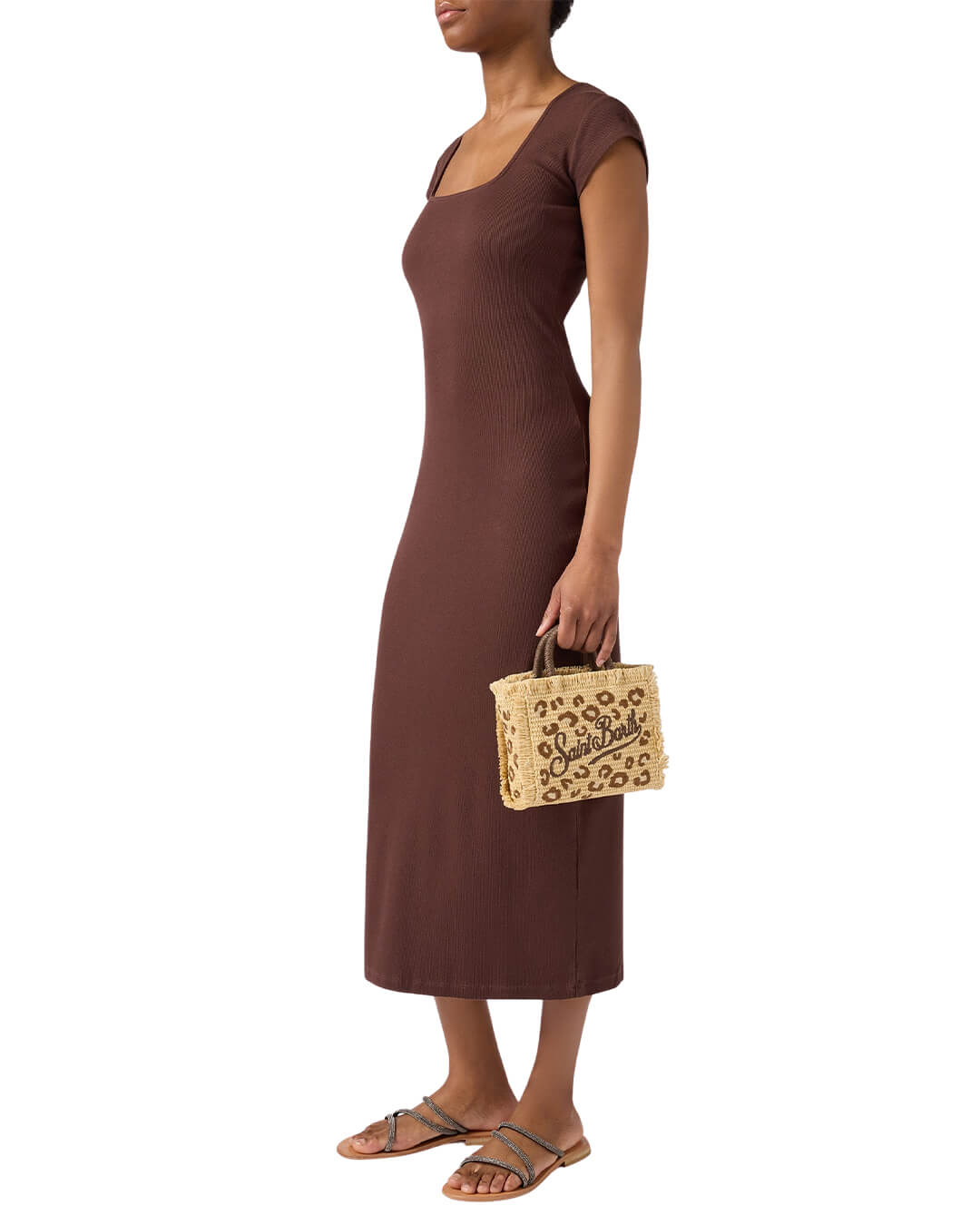 MC2 Saint Barth Bags ONE VANITY  LEOPARD MINI STRAW N SMALL BAG