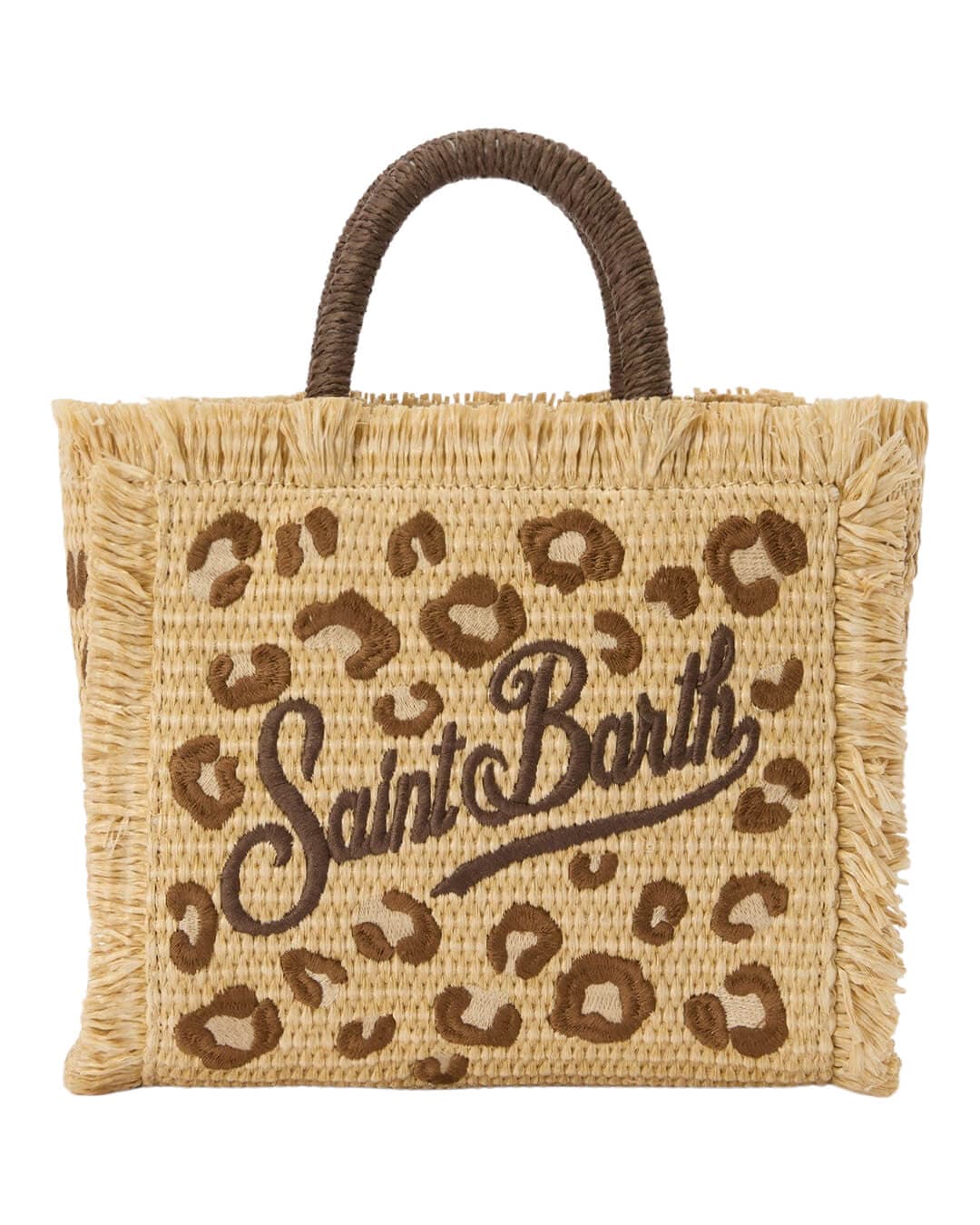 MC2 Saint Barth Bags ONE VANITY  LEOPARD MINI STRAW N SMALL BAG