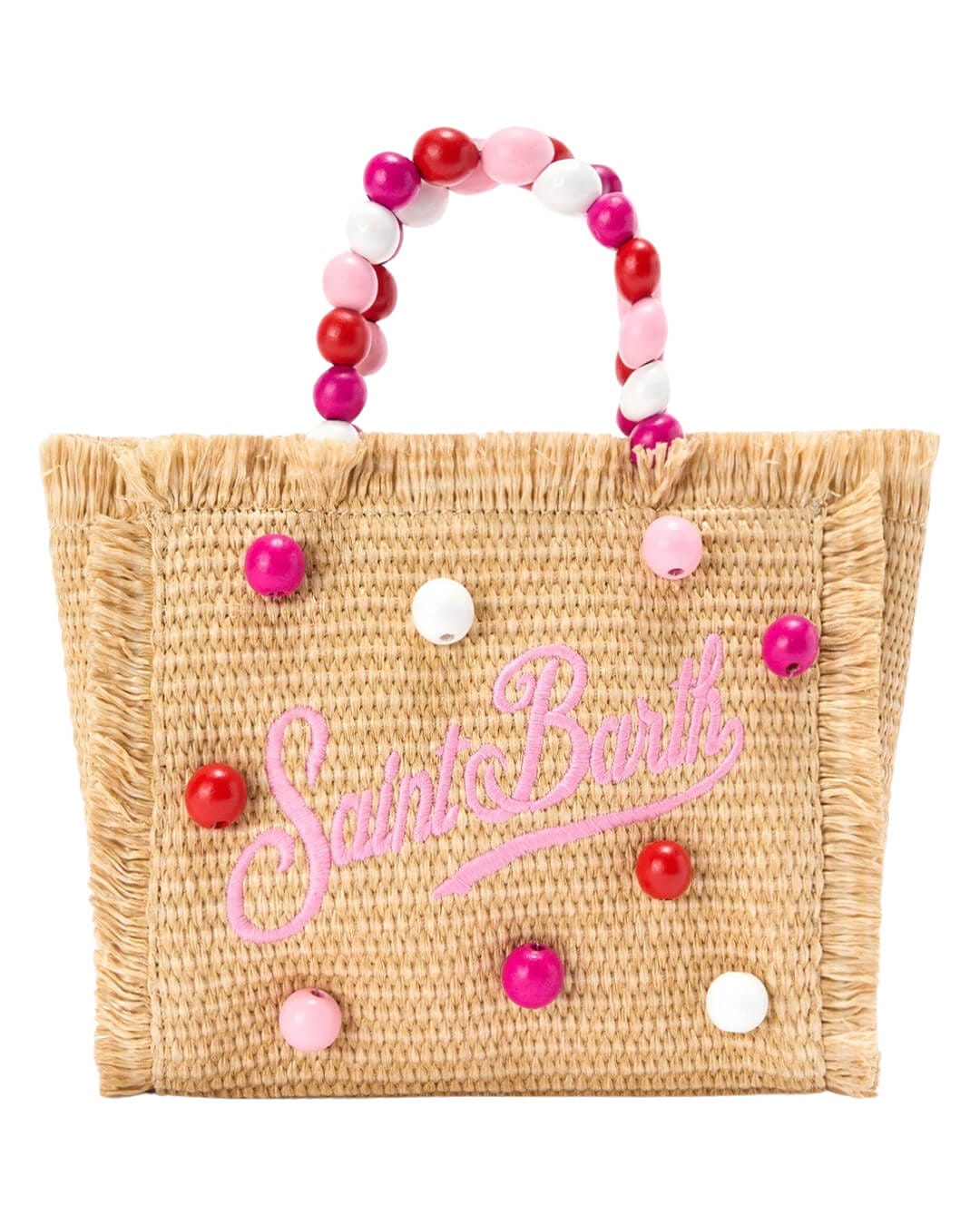 MC2 Saint Barth Bags ONE VANITY  WOOD BEADS  MINI STRAW N SMALL BAG