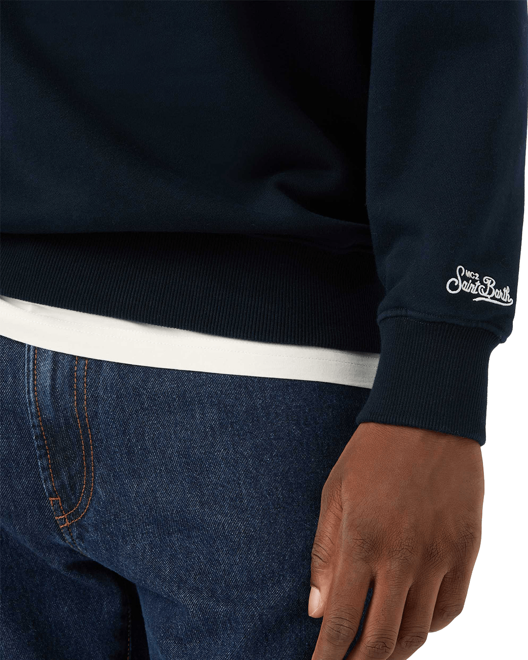 Mc2 Saint Barth Jumpers MC2 Saint Barth Blue Soho Gin Tonic Embroidered Sweatshirt