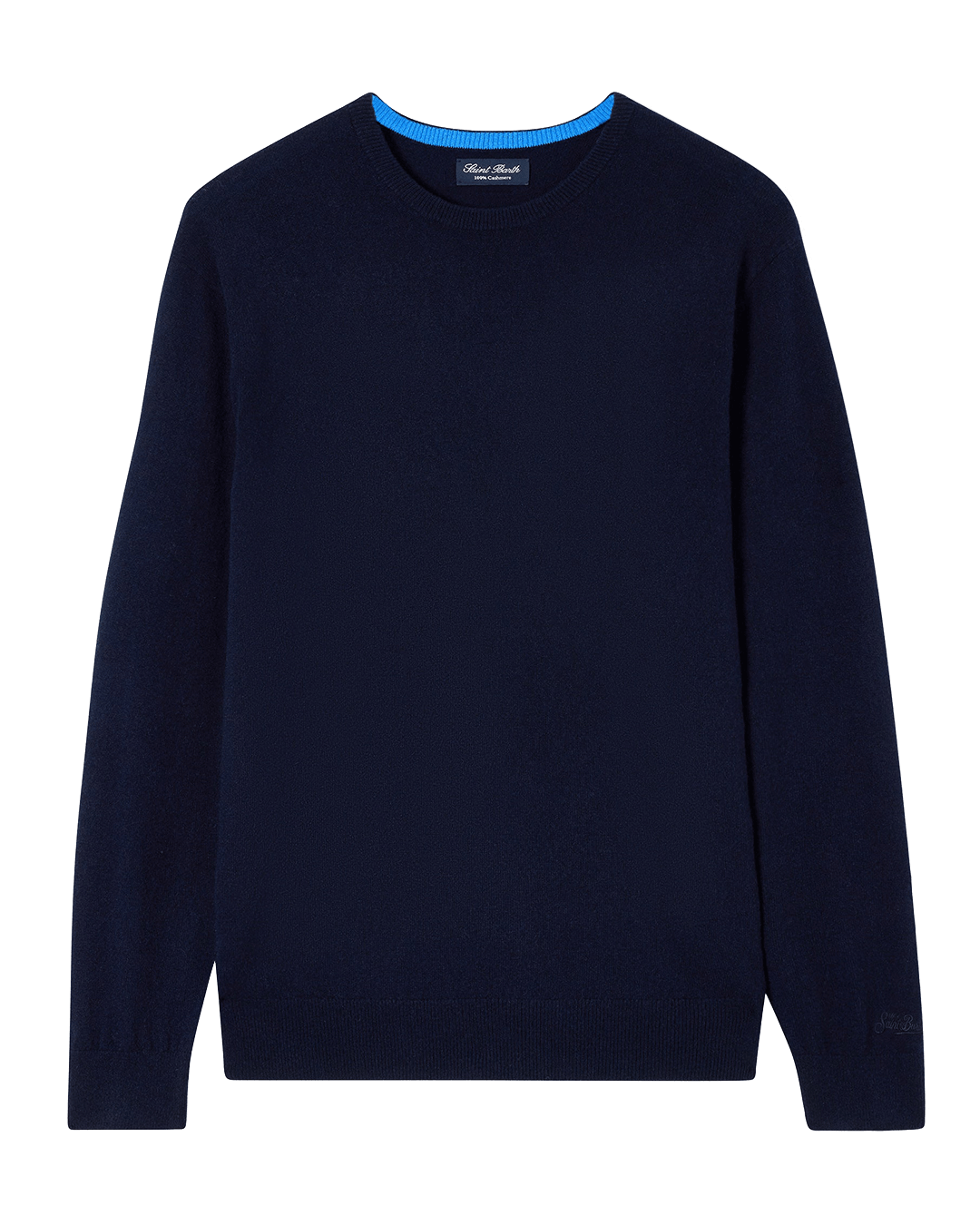 Mc2 Saint Barth Jumpers MC2 Saint Barth Night Blue Regent Cashmere Crew Neck Jumper
