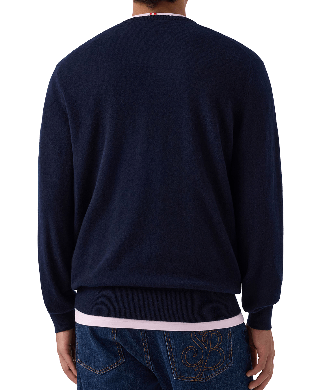 Mc2 Saint Barth Jumpers MC2 Saint Barth Night Blue Regent Cashmere Crew Neck Jumper