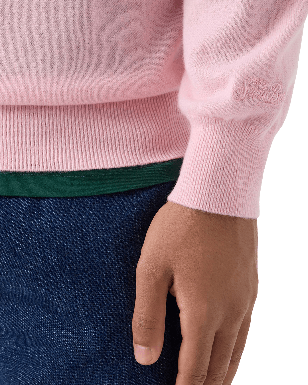 Mc2 Saint Barth Jumpers MC2 Saint Barth Pink Regent Cashmere Crew Neck Jumper