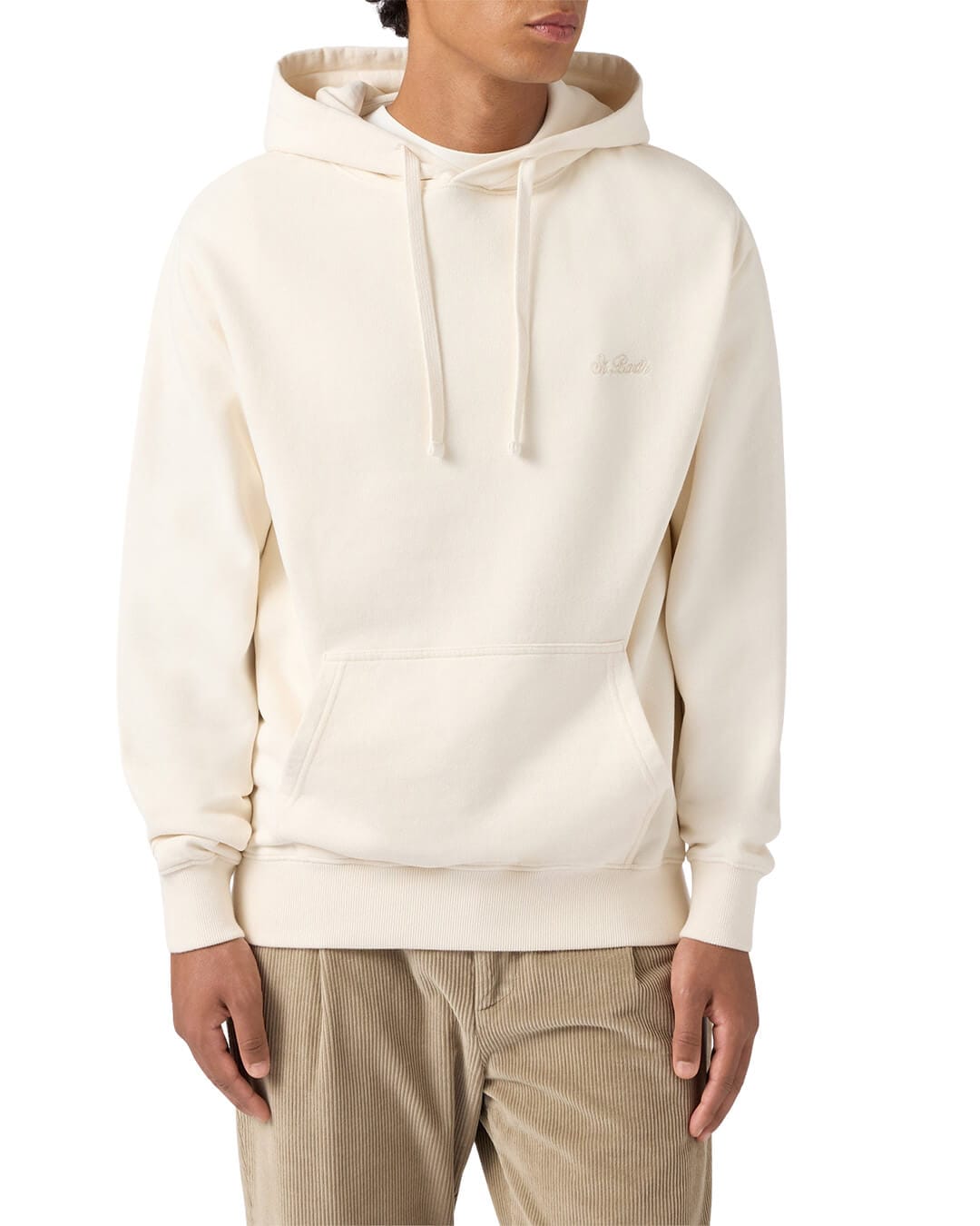 MC2 Saint Barth Jumpers MC2 Saint Barth Tribeca Man Hooded Fleece Sweatshirt Sb 10I Emb 00401I