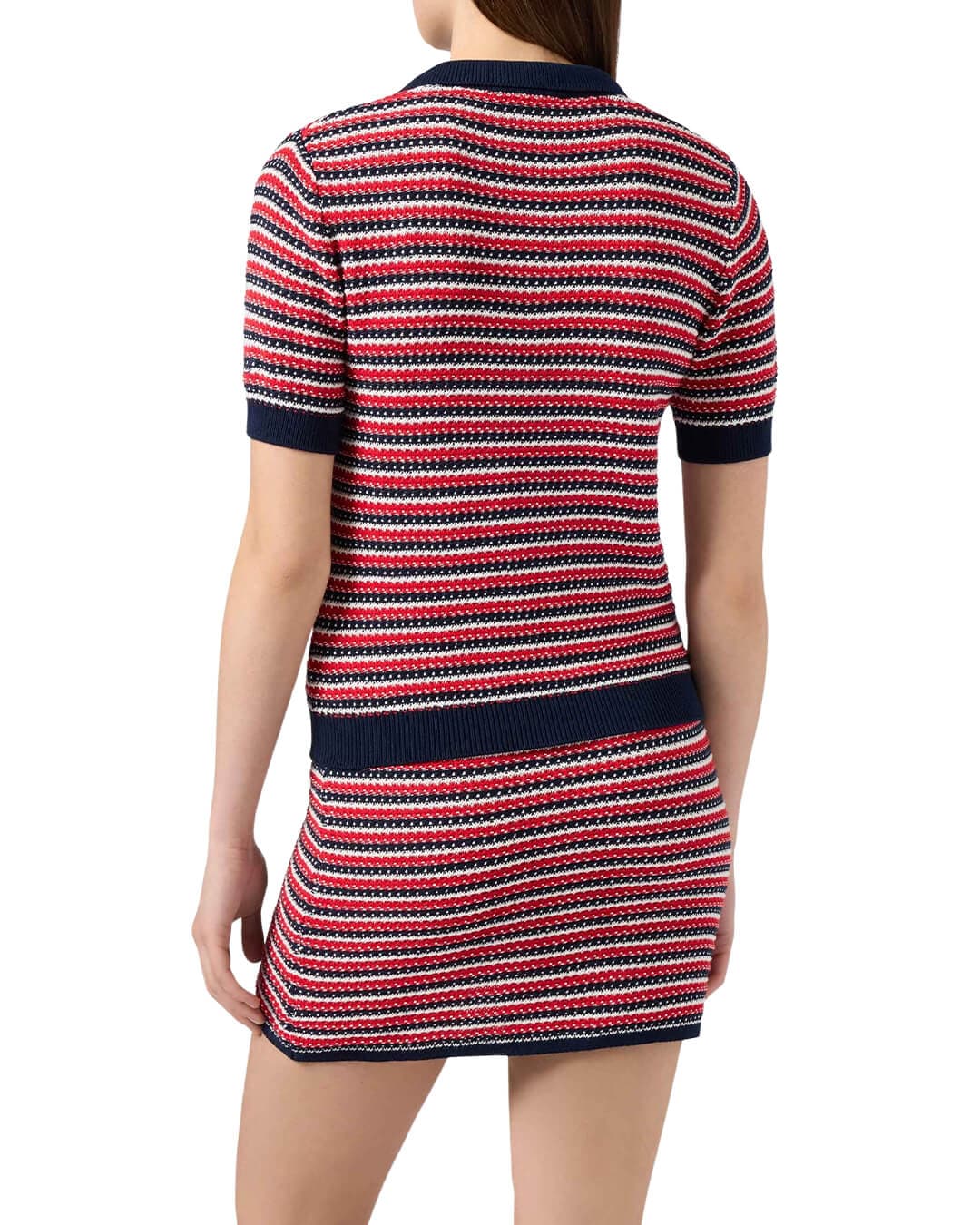 MC2 Saint Barth Polo Shirts MC2 CADDY RED STRIPES RIDGE POLO SHIRT