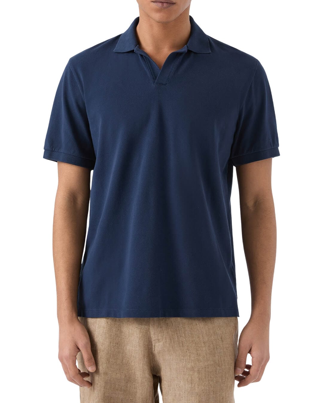MC2 Saint Barth Polo Shirts MC2 CHARLES NAVY  JERRSEY STRETCH PIQUET POLO PIQUET