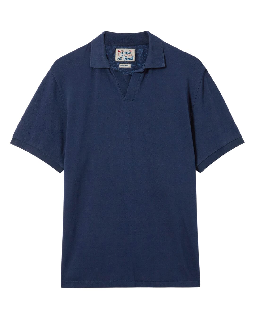 MC2 Saint Barth Polo Shirts MC2 CHARLES NAVY  JERRSEY STRETCH PIQUET POLO PIQUET