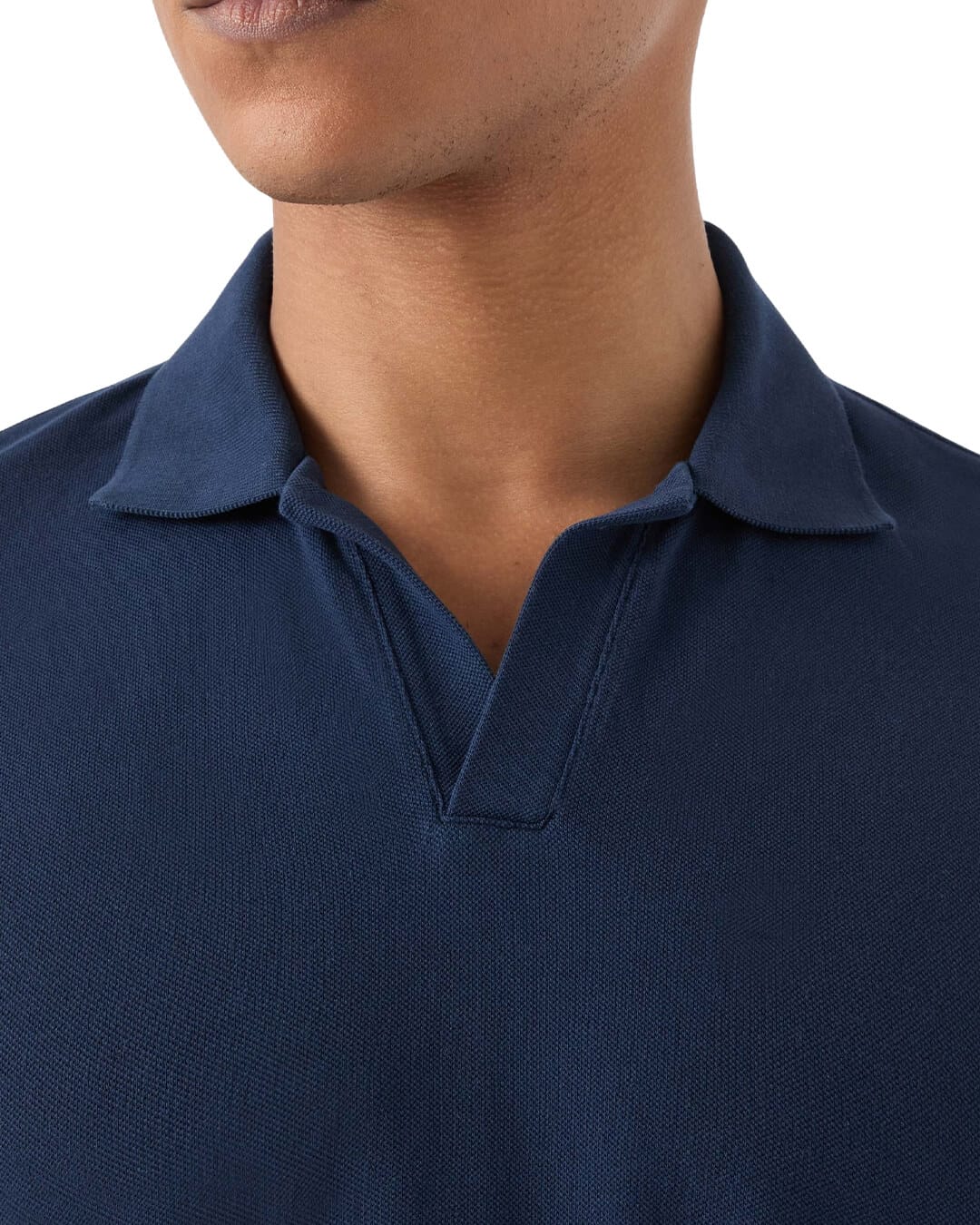 MC2 Saint Barth Polo Shirts MC2 CHARLES NAVY  JERRSEY STRETCH PIQUET POLO PIQUET