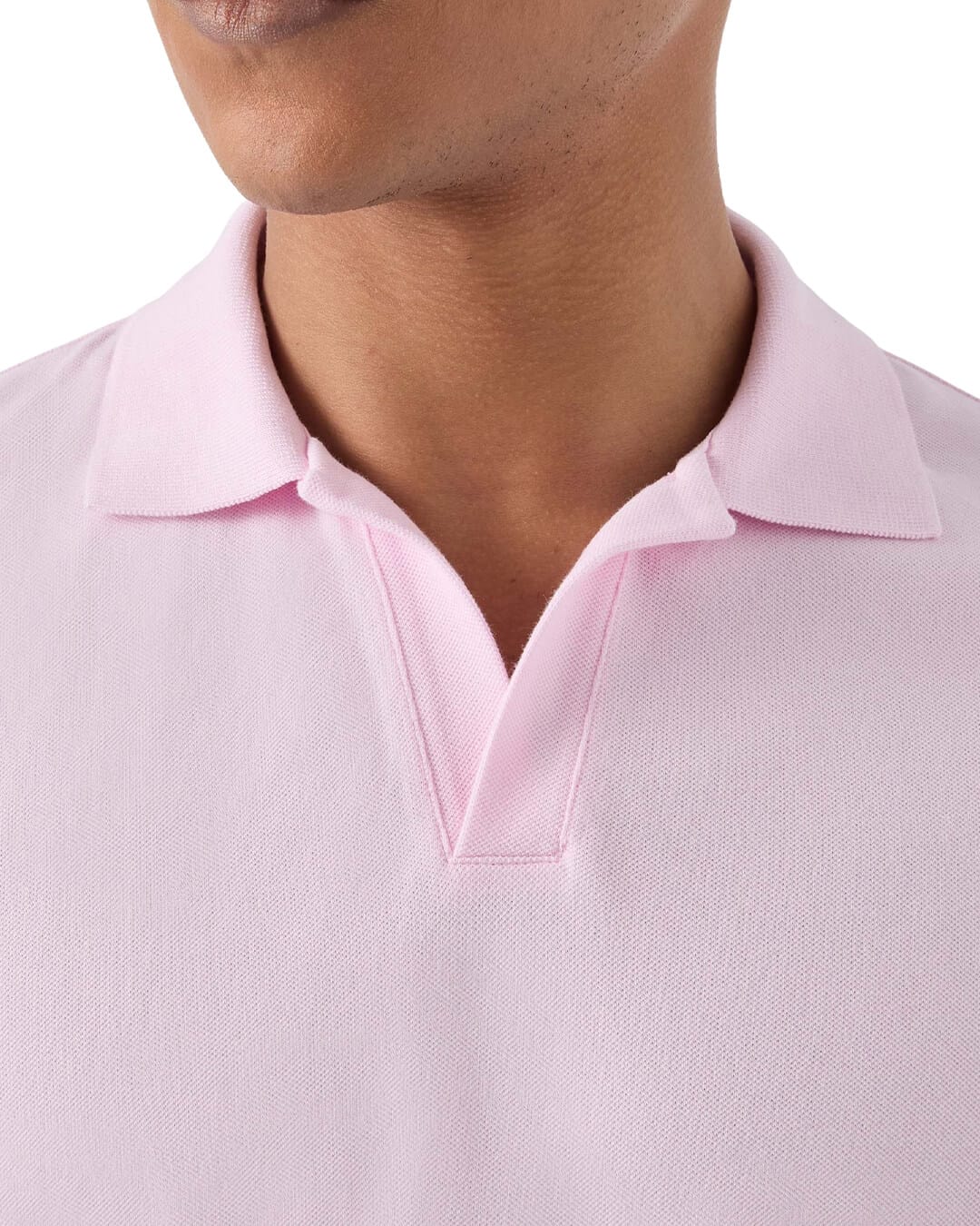 MC2 Saint Barth Polo Shirts MC2 CHARLES PINK JERSEY STRETCH PIQUET POLO PIQUET