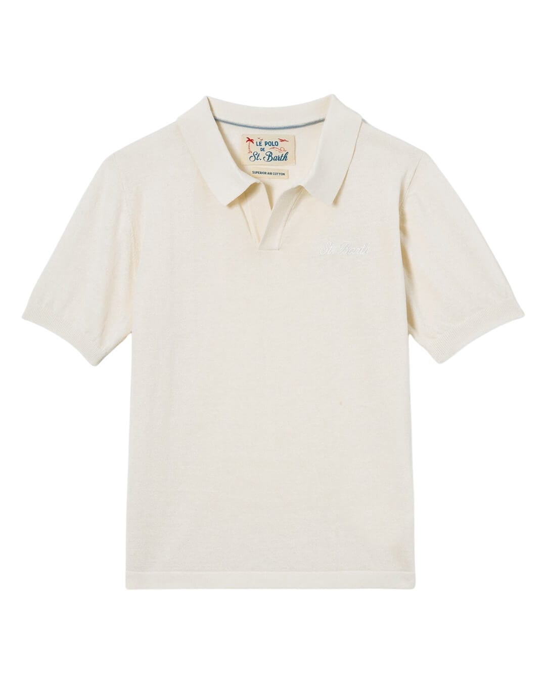 MC2 Saint Barth Polo Shirts MC2 Cream Sloan JR Cotton Polo Shirt