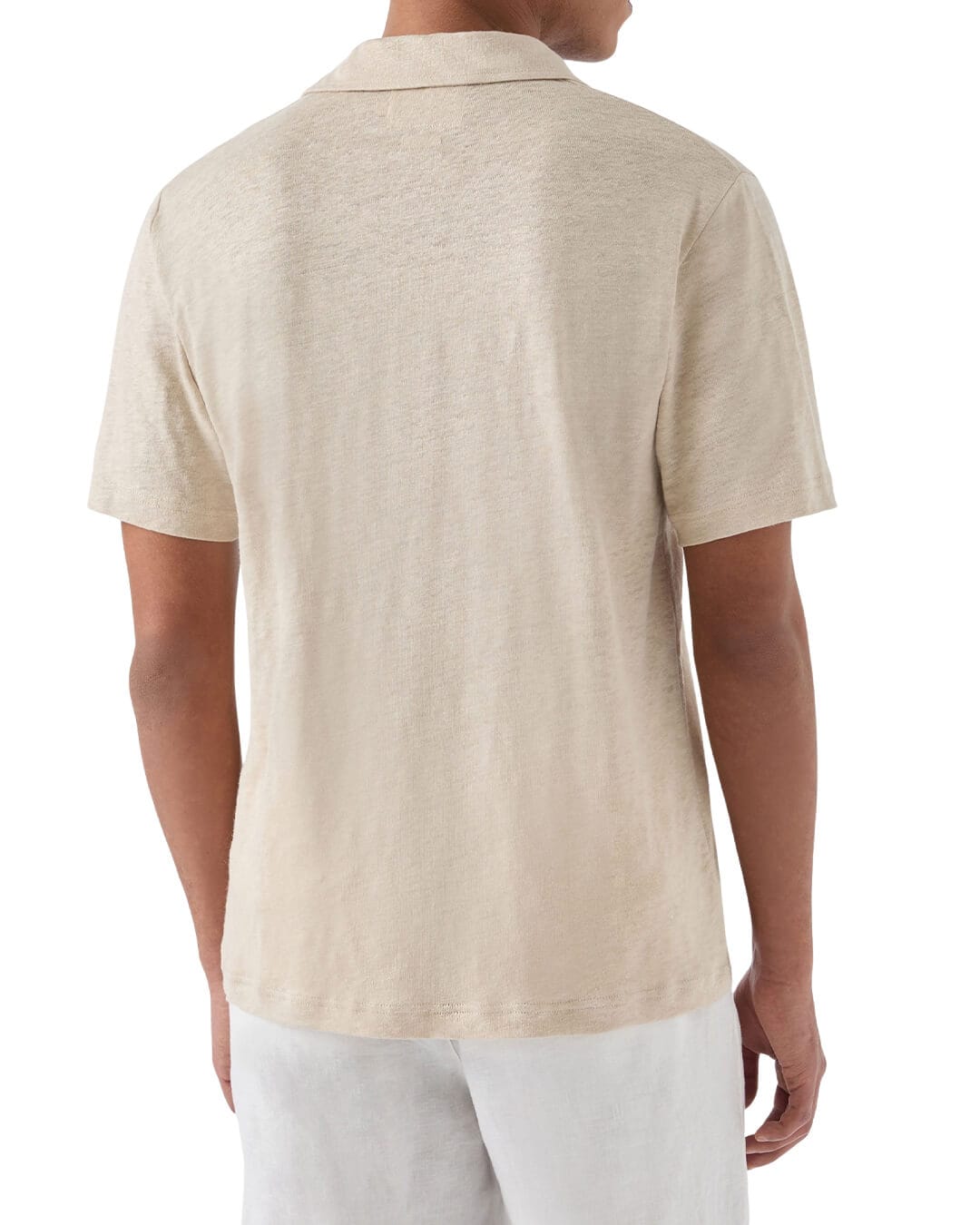 MC2 Saint Barth Polo Shirts MC2 FRASER BEIGE MAN JERSEY LINEN POLO