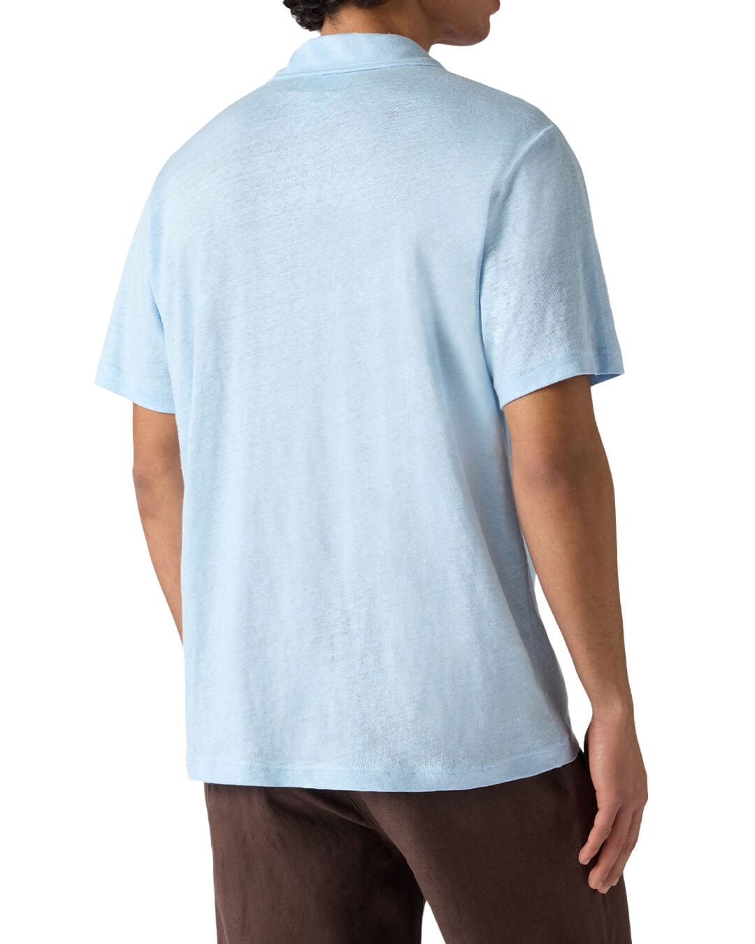 MC2 Saint Barth Polo Shirts MC2 FRASER BLUE MAN JERSEY LINEN POLO