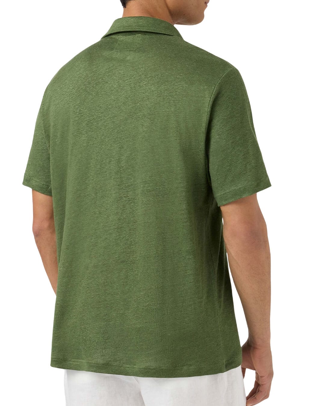 MC2 Saint Barth Polo Shirts MC2 Fraser Man Jersey Linen Polo Linen 52 Military